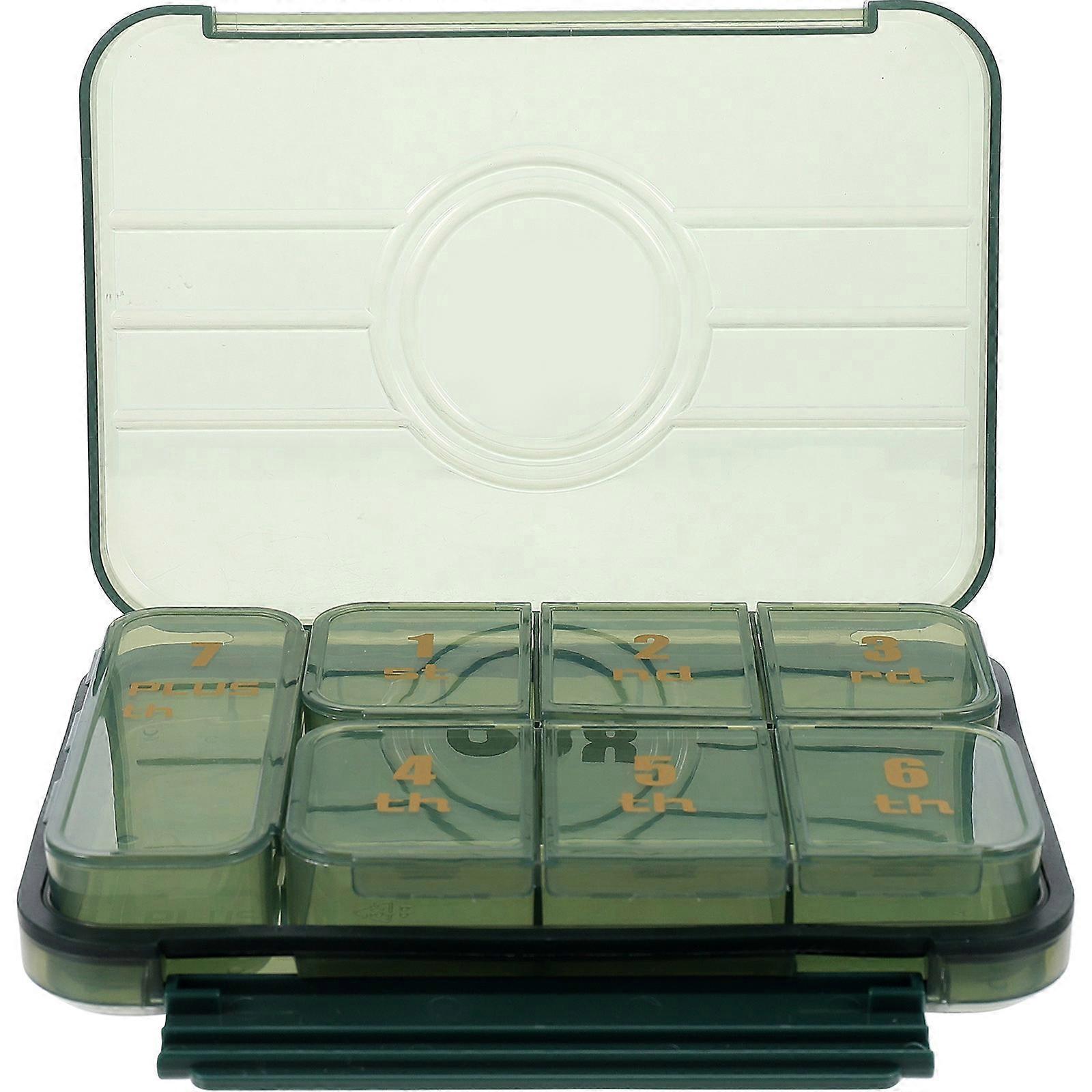 Portable 7-Compartments Case 5Pcs For Daily Use Small And Light Dust-proof Organizer