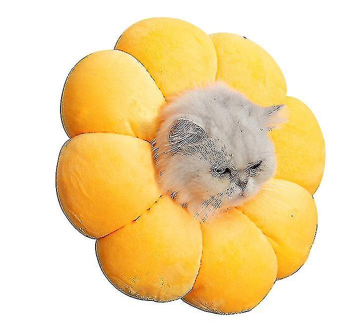 חתול וכלב פרח שמש קולר רפואי נגד נשיכה ונגד ליקוק ציוד לחיות מחמד New-c