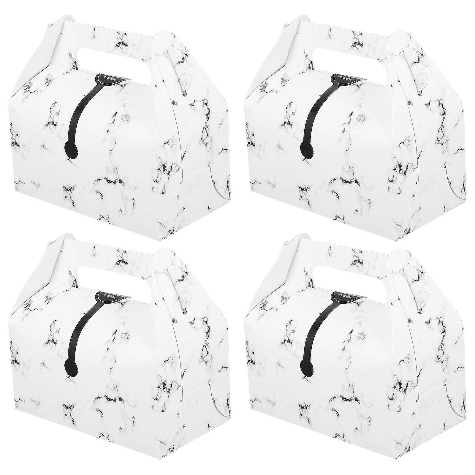 White Paper Cake Roll Dessert Boxes for Storage Use 10Pcs Chic Boxes