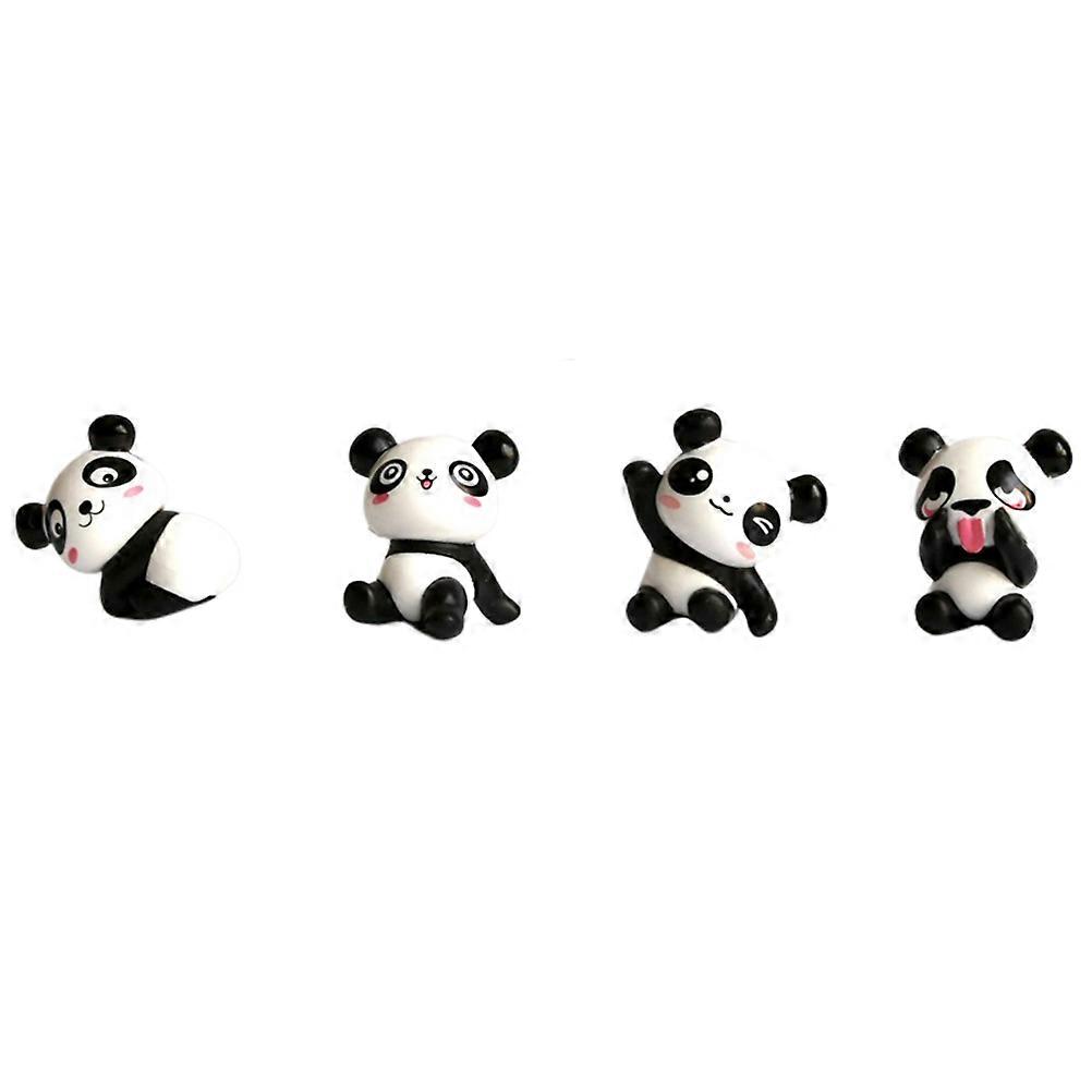Mini Panda Portrait Decoration for Cake 8Pcs Cute Craft Miniature