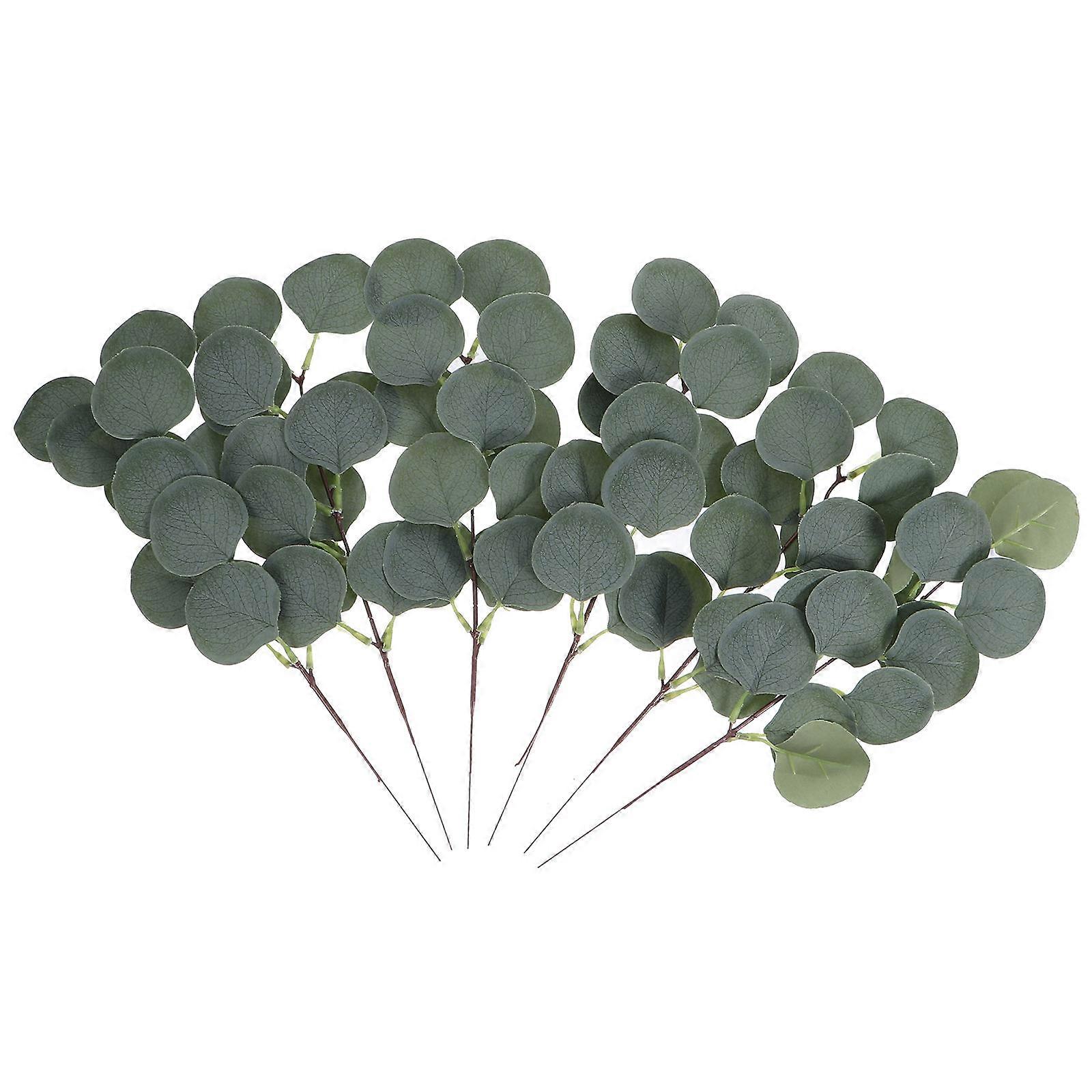Artificial Eucalyptus Leaves Decor for Wedding Party 18Pcs Green Bundle