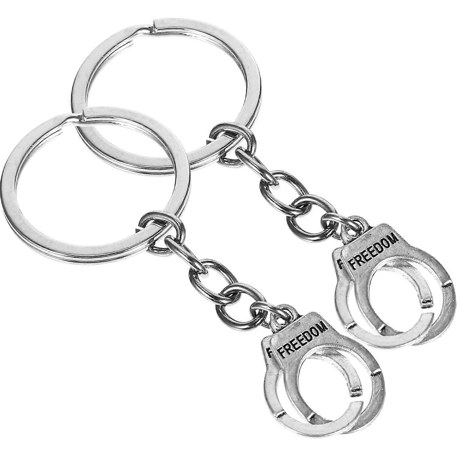 Metal Key Decorations With Simple Structure For All Kinds Of People 7.5CM Silver Key Holding 2Pairs