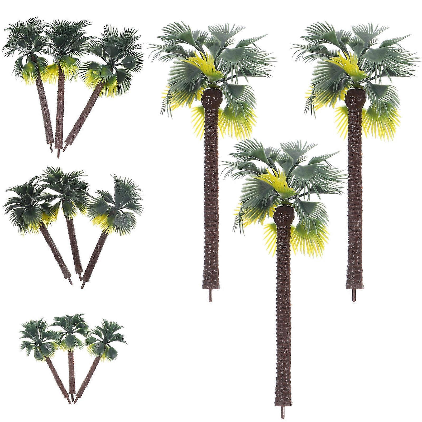 Green Landscape Tree Plastic Palm Tree for Decoration 108Pcs Bundle