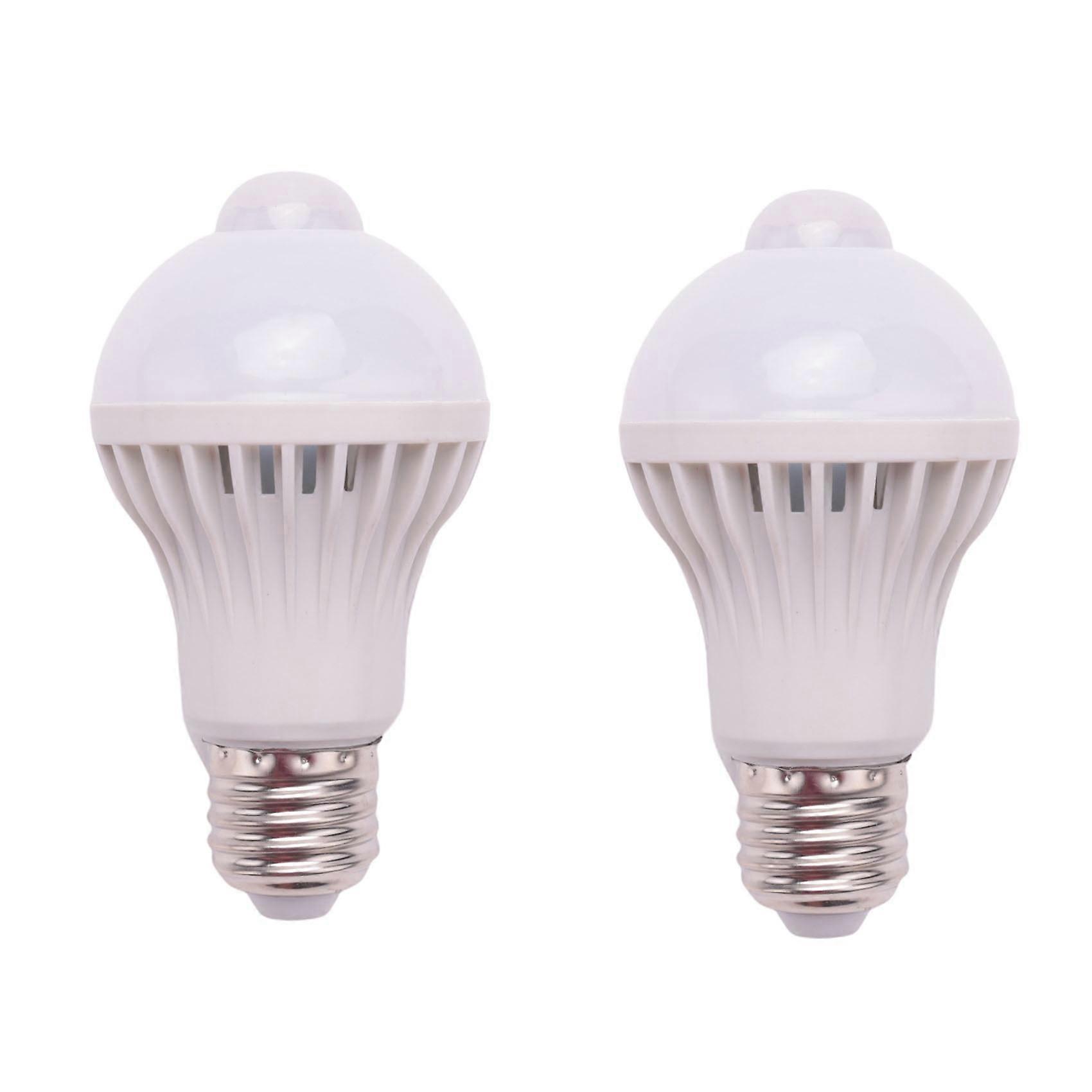 2X E27 Led Bulb Light Motion Sensor Light LED PIR Motion Sensor Lamp Globe Bulb Light Lamp, 5W