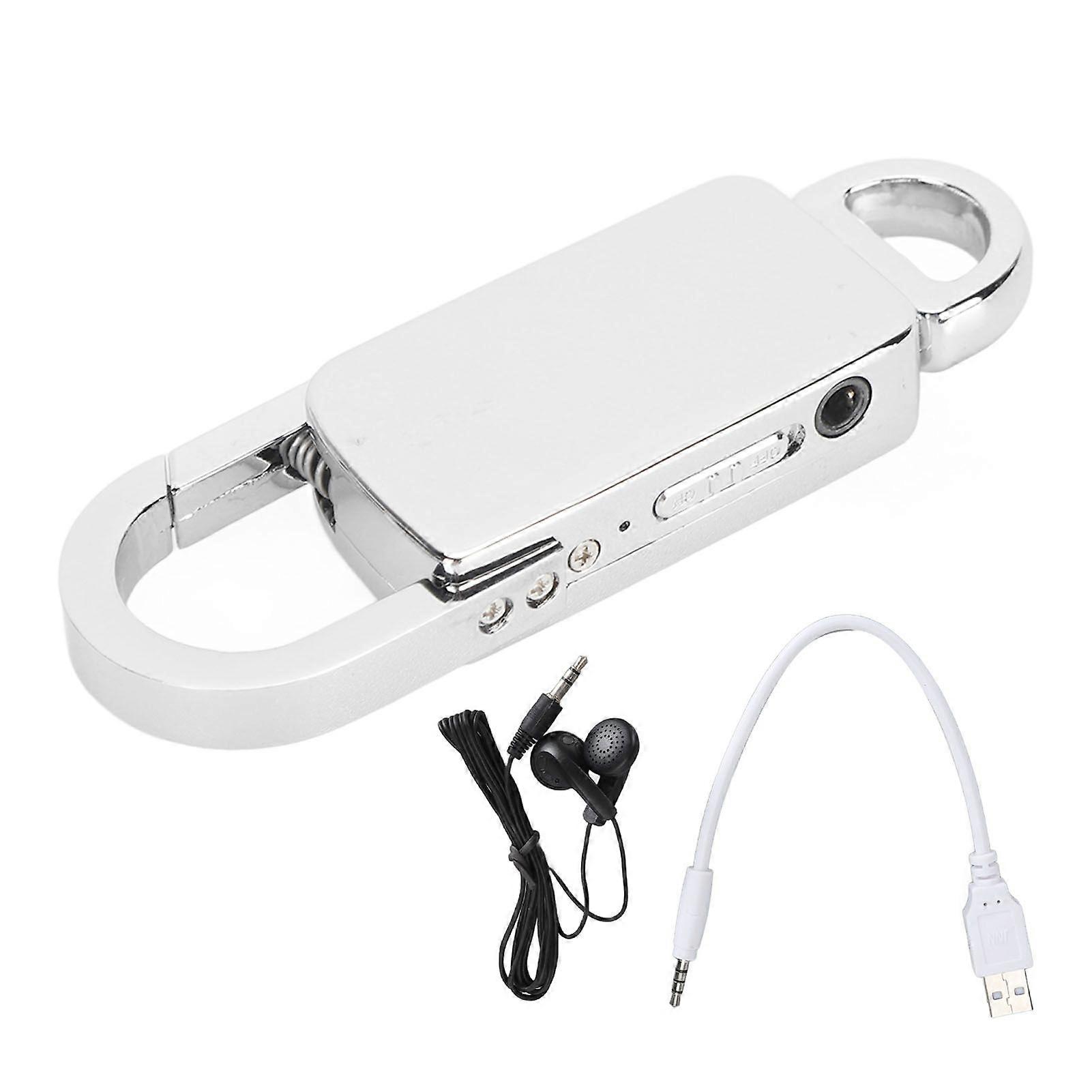 Voice Recorder HD Noise Reduction HiFi MP3 Player Keychain Voice Activated Recorder for Meeting Interview 32GB