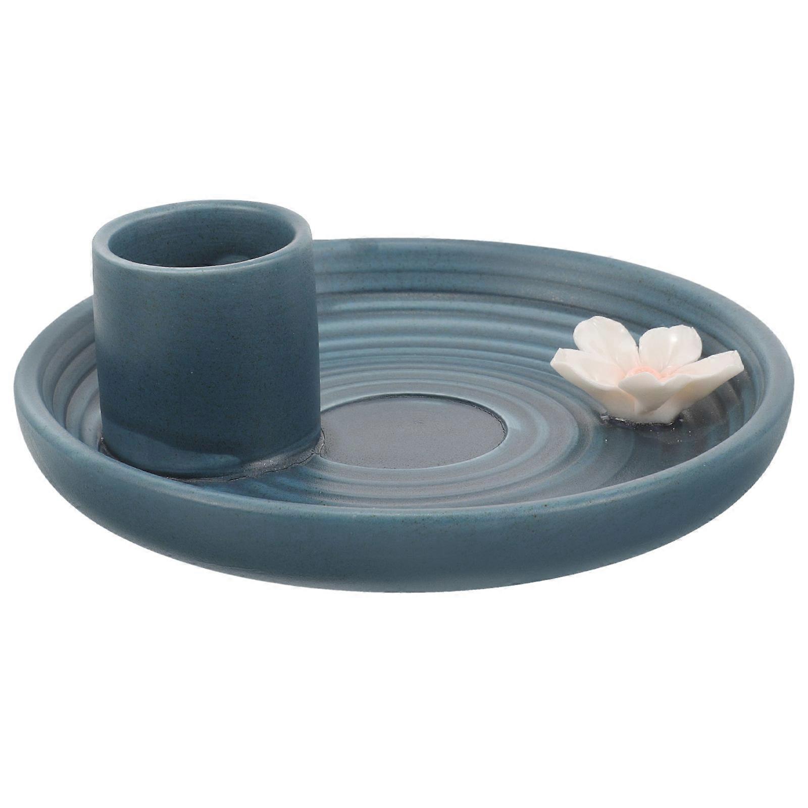 Simple Desktop Incense Burner Sage Holder For Room Decoration 2Pcs Ceramic Functionality