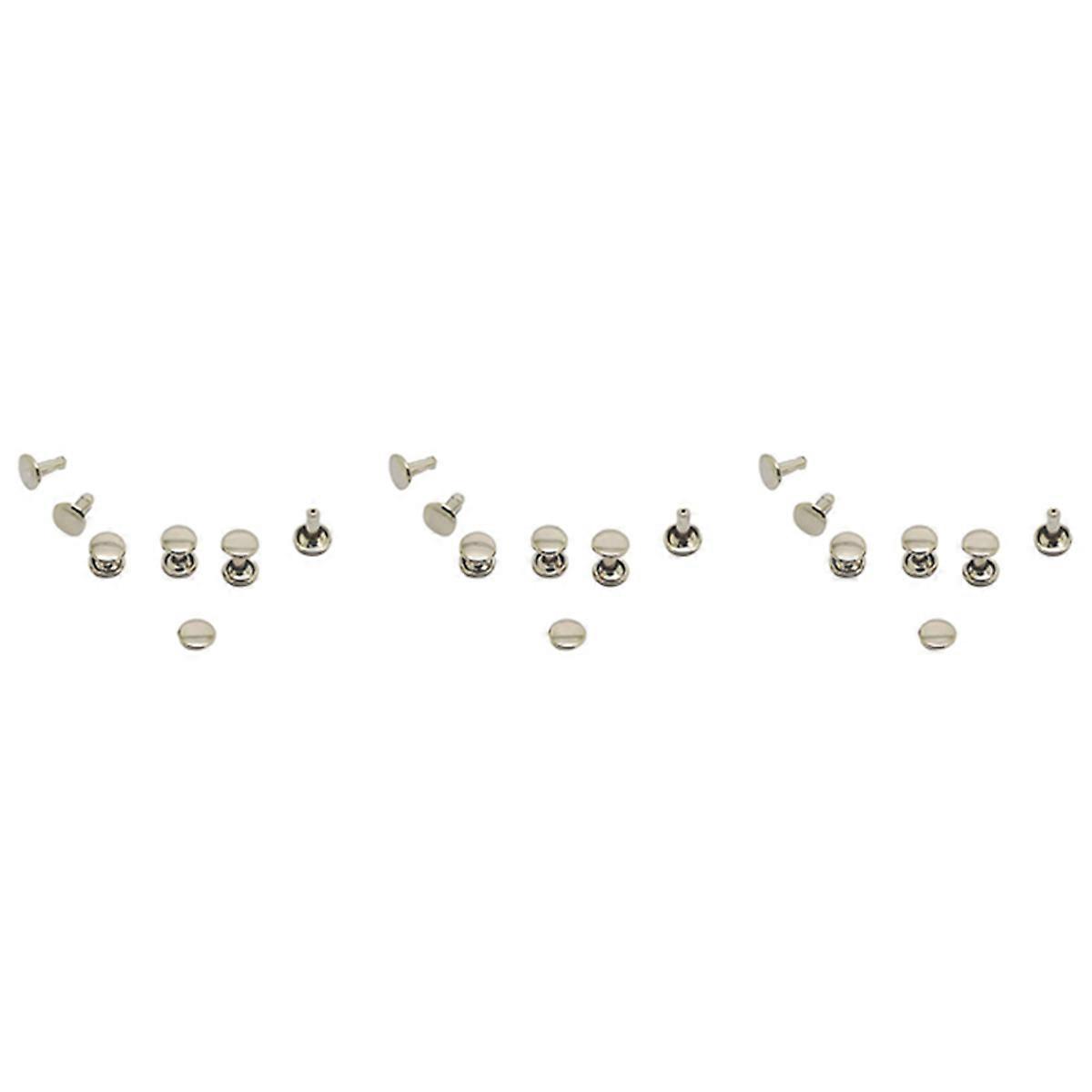 100 pcs DIY Rivet Rivet Rivet Metal Conseil - Argent