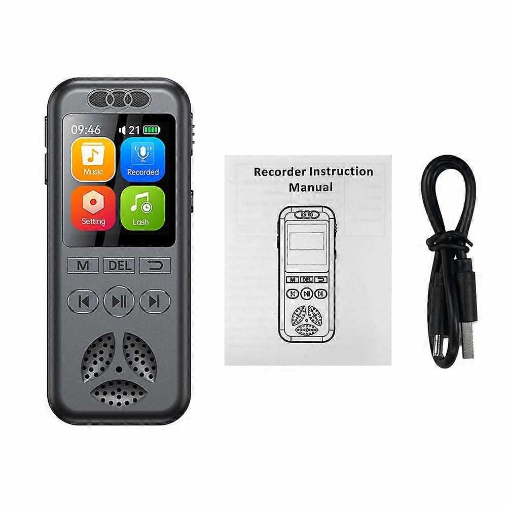 128GB Digital Voice Recorder Voice Activated Audio Recording Noise Reduction with Playback MP3 Music Player 560hrs Recording Files Device Support Pass