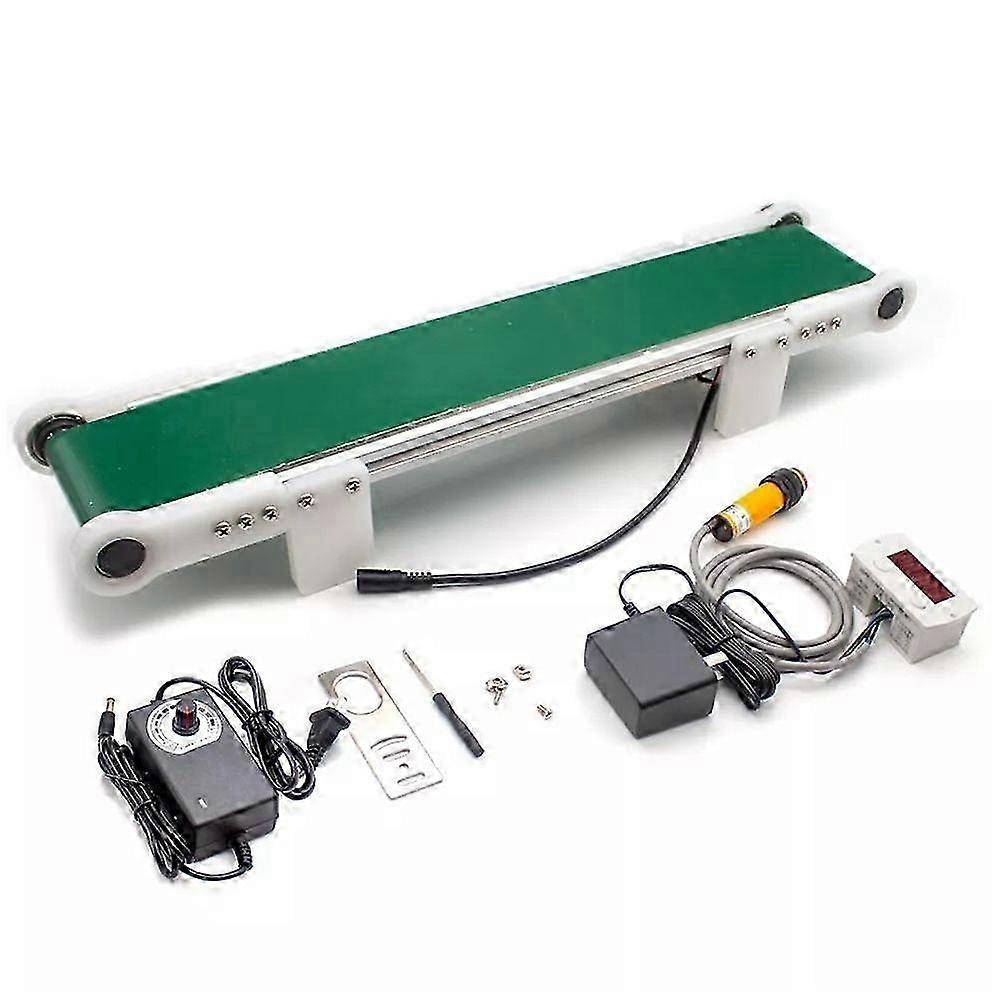 Mini Production Line Desktop Conveyor Belt With Photoelectric Counter With Adjustable Speed 18-76mm/s