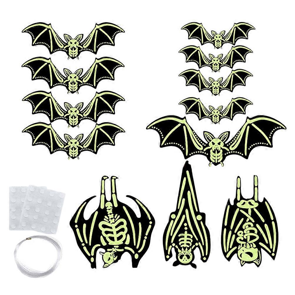 Light Green Halloween Accessories Glow in The Dark Decor 4Sets for Garden