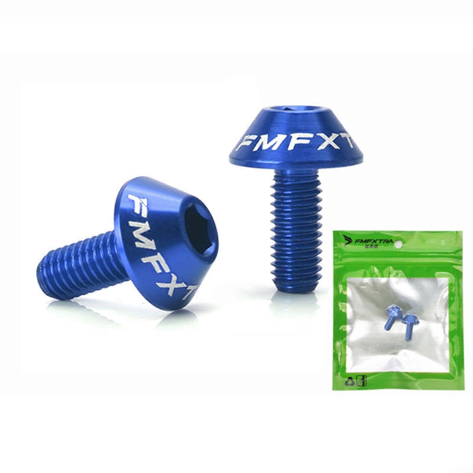 Aluminum Bicycle Accessory Kit 2Piece Water Bottle Cage Screws Blue for Riders Compatible with Most Bottle Cages