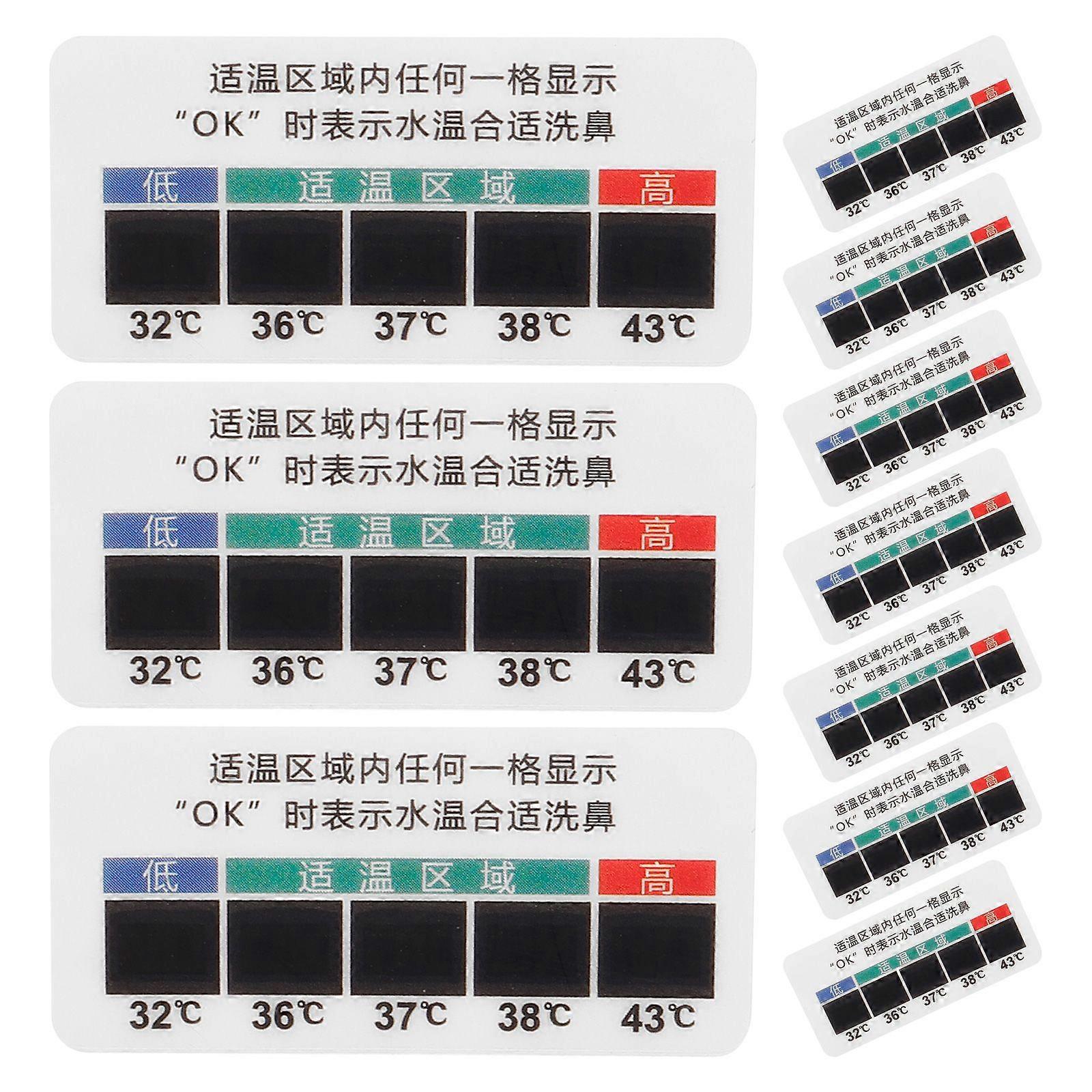 10Pcs Nose Solution Temperature Strips Nose Solution Temperature Stickers Solution Temperature Strips