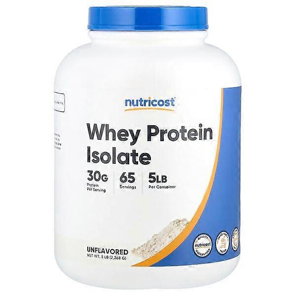 Nutricost, Whey Protein Isolate, Unflavored, 5 lb (2,268 g)