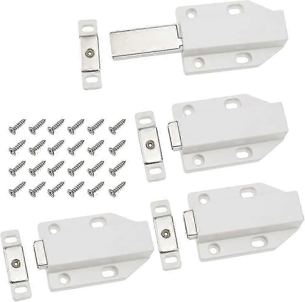 4Pcs Push to Open Door Catches Touch Latch Push to Open Magnetic Door Latches Catch Cupboard