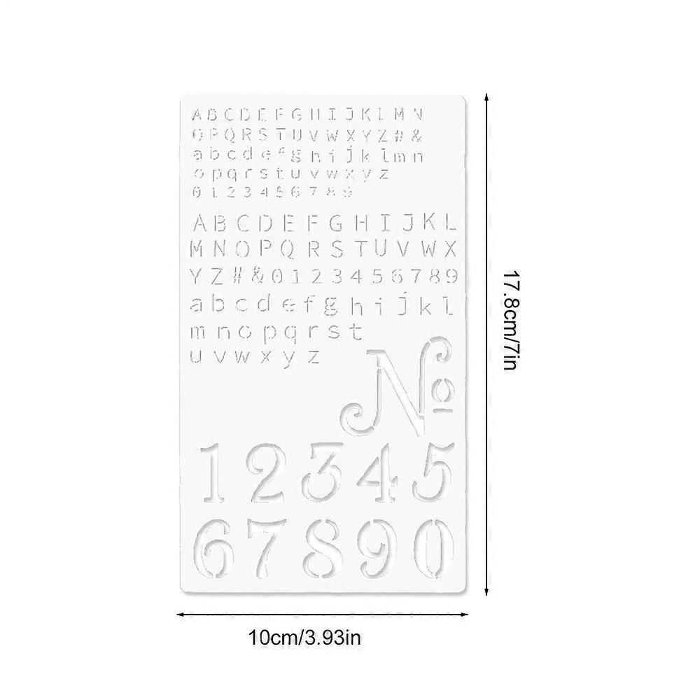 Journal Stencils Metal 4 Piece Rustproof Template Metal Stencils For Bullet Journaling For Tiny Letters Small Number Planner