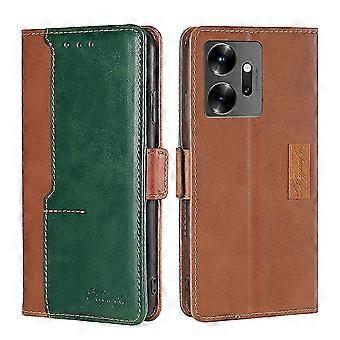 25-26 For Infinix Zero 20 Contrast Color Side Buckle Leather Phone Case