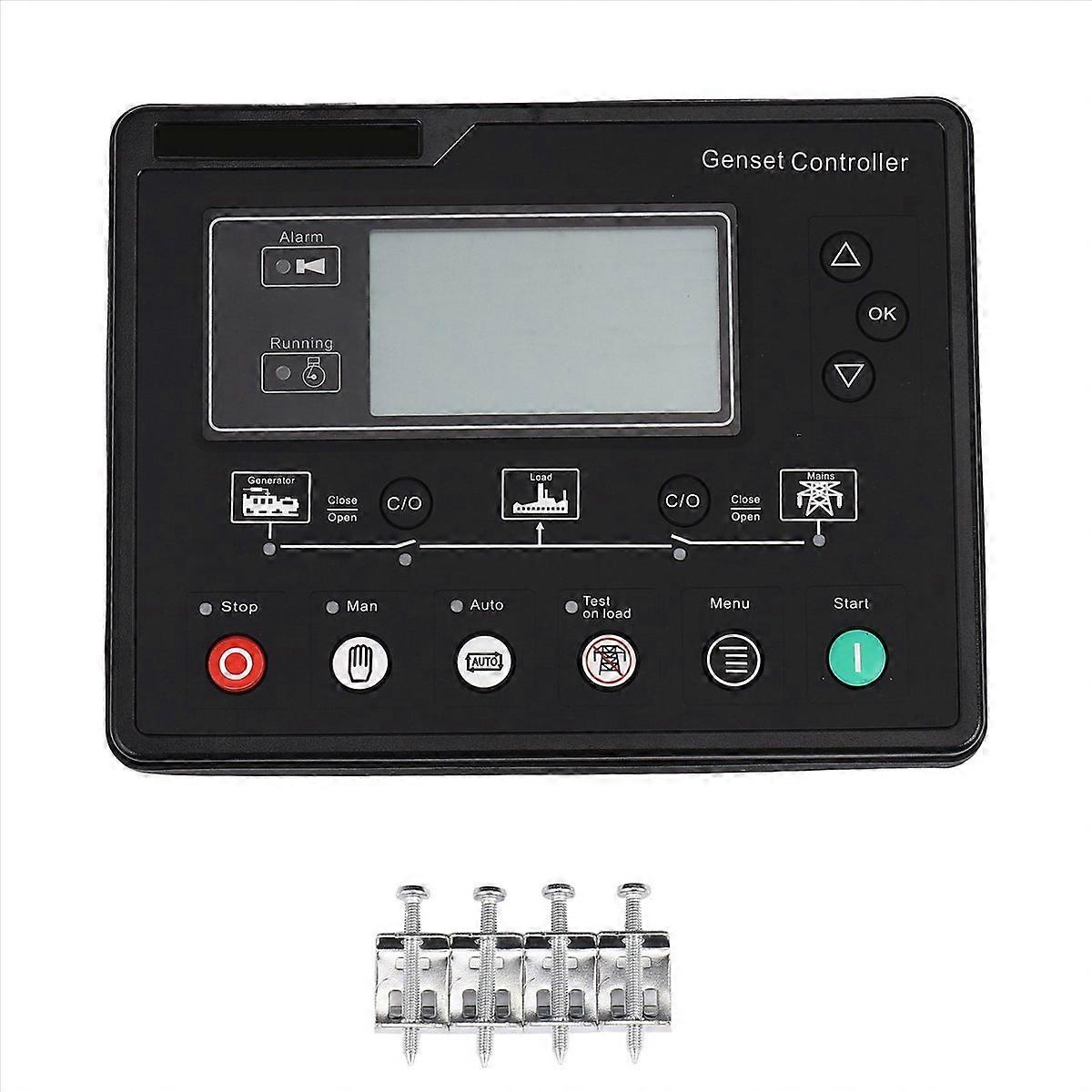 6120U AMF Generator Set Controller LCD Automatic Start Genset Ats Control Box Terminal Charge Panel 