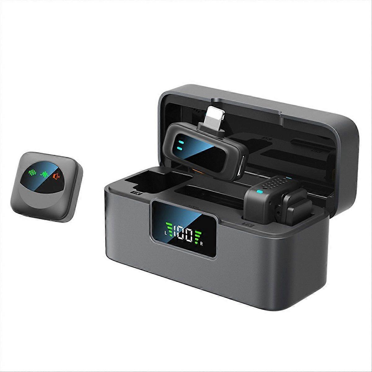 Wireless Lapel Microphone, 360 Omnidirectional Pickup, Intelligent Noise Reduction, Plug-and-Play