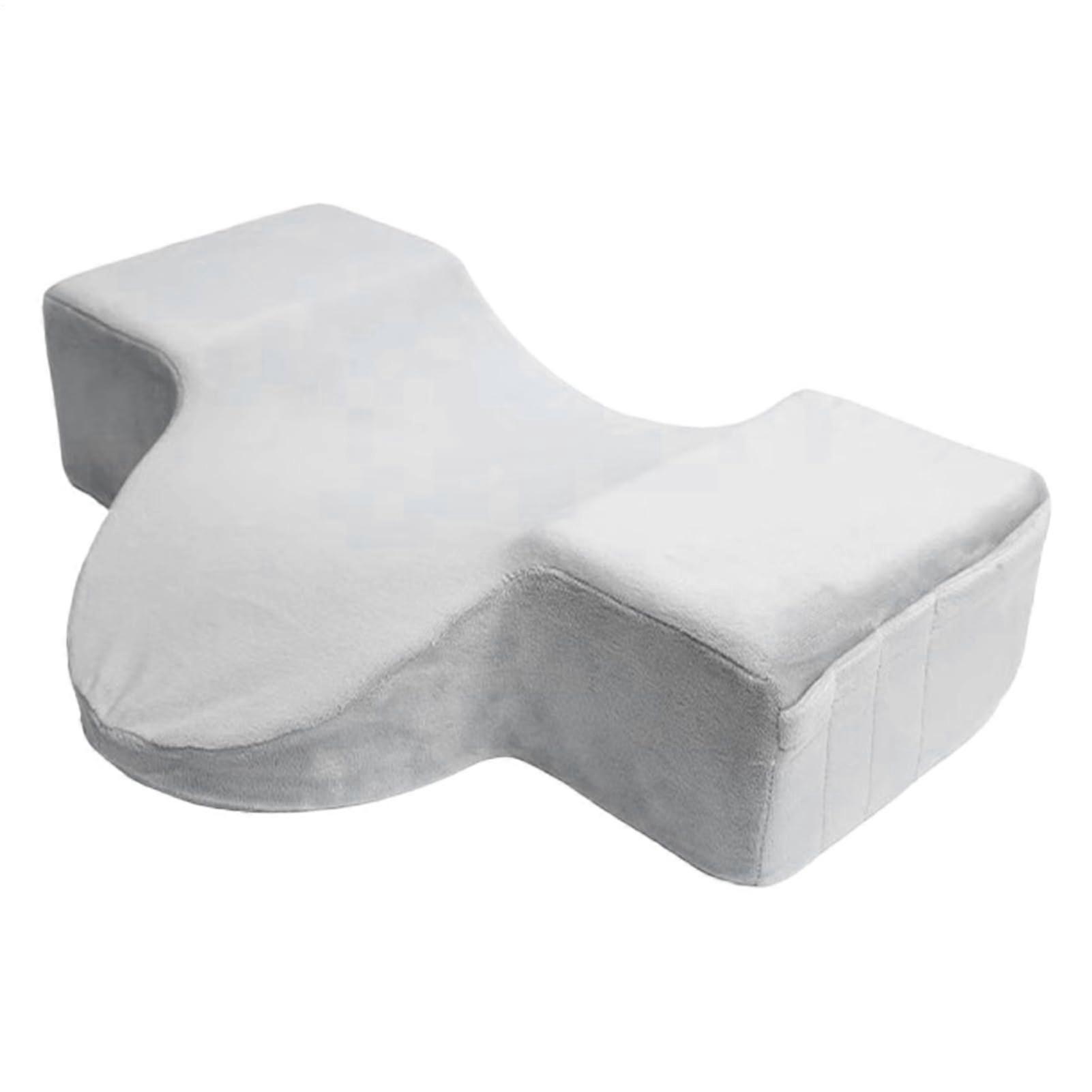 Bed Pillow for Eyelashes  Memory Foam Eyelash Pillow for Extensions, Grey Head Pillow for Beauticians