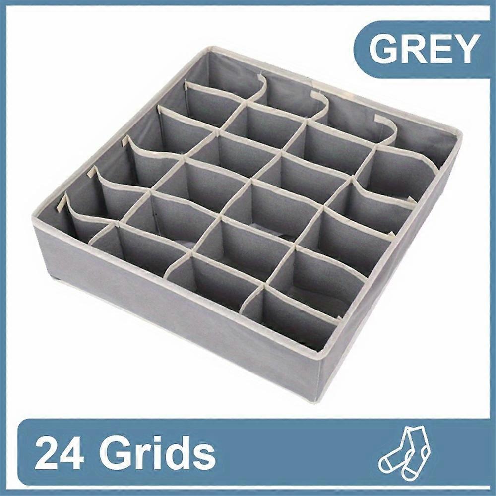 24-Grid Multipurpose Closet Organizer Divider - Collapsible Storage Solution for Socks, Underwear