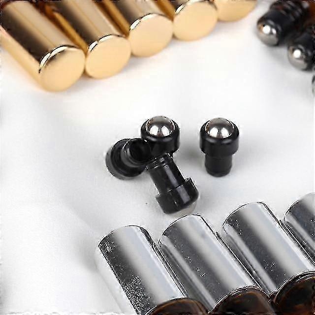 Amber roller bottle for essential oils, refillable perfume bottle