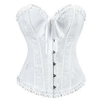 Slimming Waist Trainer Corset Breathable Polyester Shapewear For Women Tummy Control Postures Support Seamless Design  White XL