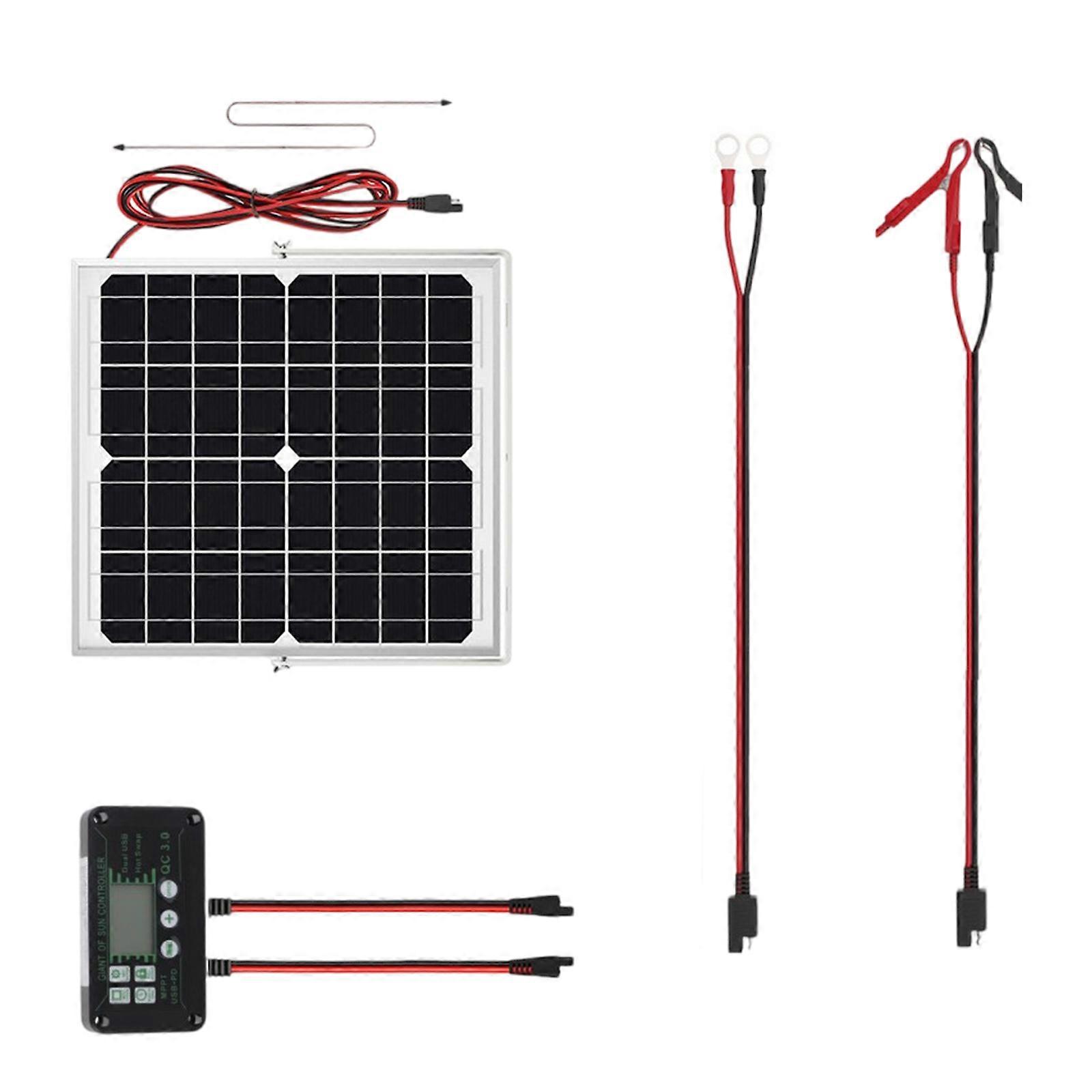 Monocrystalline Solar Plate 40W Solar plate Kits Battery Unfettered Direct Drive Solar plate with Controller Enduring Multicolor
