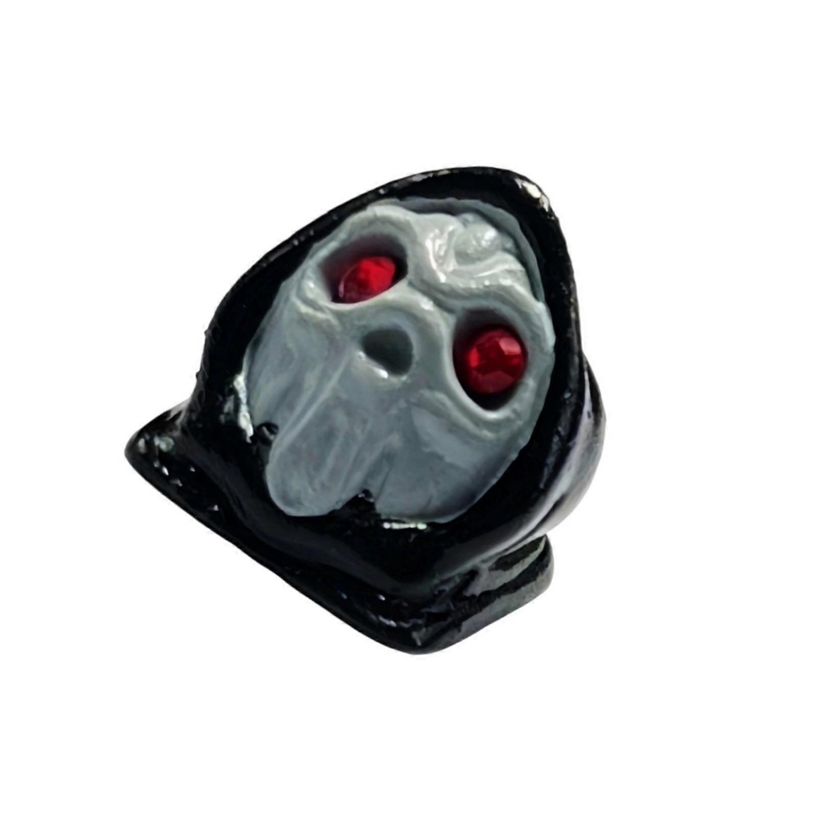 3D Resin Skull Ghostly Keycaps For Mechanical Keyboards Halloweens Themed Design With Dark Black And Redness Color Material Multicolor