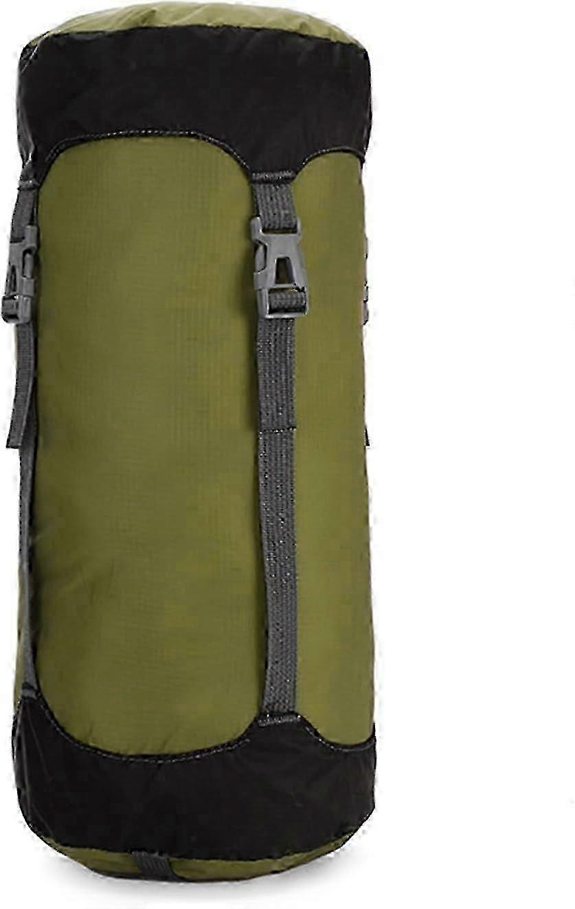 كيس الاشياء الضغط لحقيبة النوم ، 30 لتر خفيف الوزن مقاوم للماء ضغط نايلون الاشياء كيس تخزين حقيبة ، حقيبة ضغط السفر ، أخضر