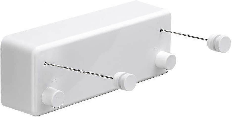 Adjustable length clothesline for drying with wall mounted method