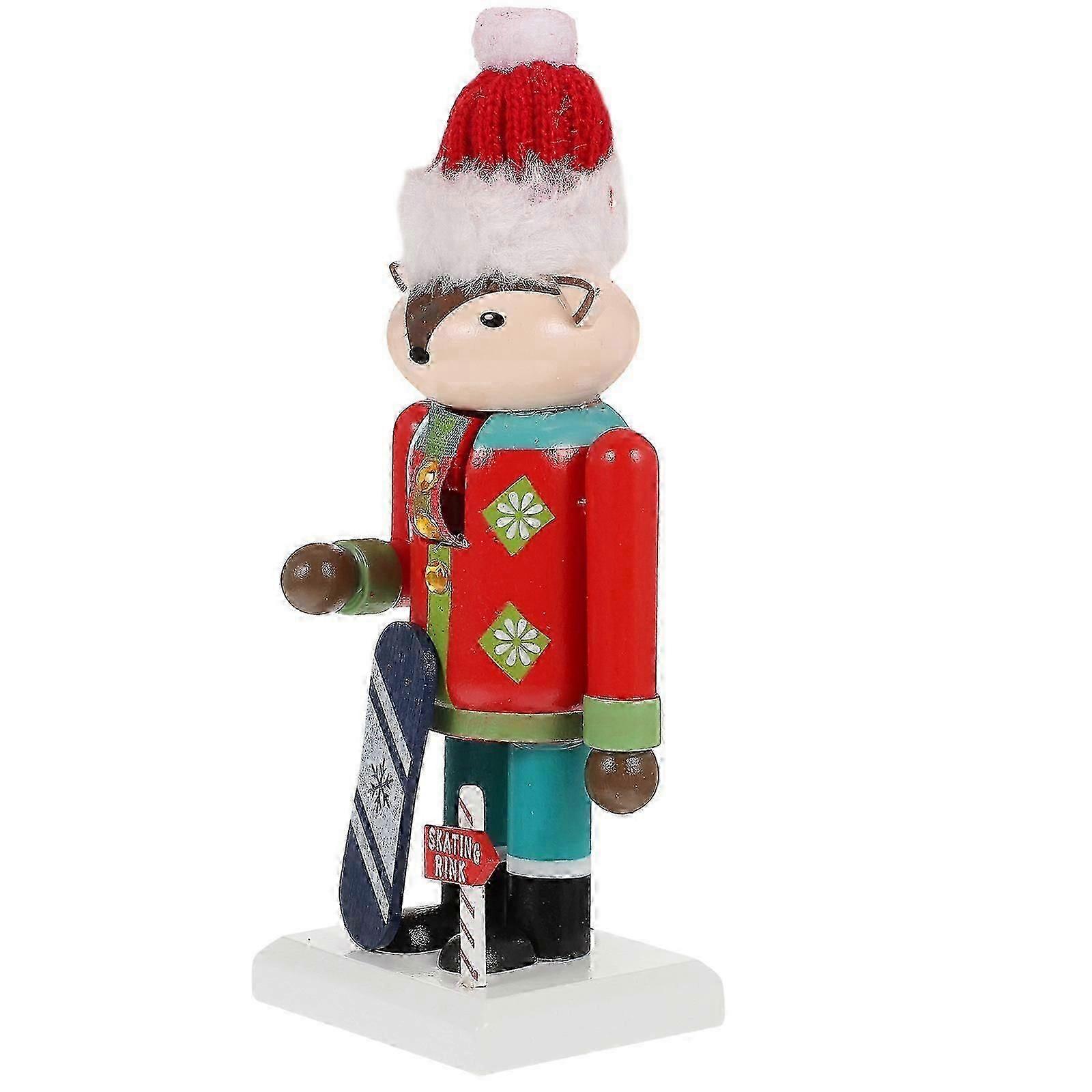 Creative Cartoon Animal Element Nutcracker Ornament Delicate Desktop Wooden Nutcracker Decoration