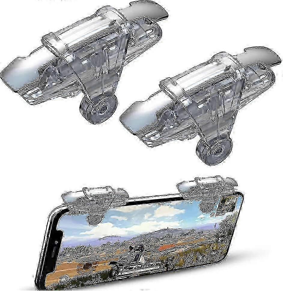 Pubg L1r1 Mobile Game Controller Trigger Trigger Pull Mobile Phone Mobile Gamepad Joystick Universal For Android And Ios, Transparent