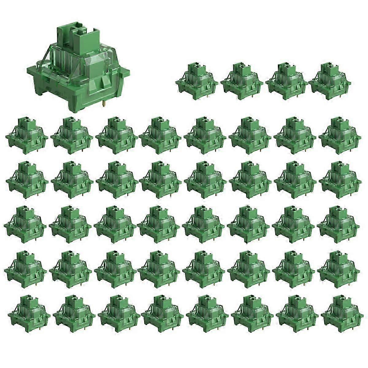 45 Pcs V3 Pro Matcha Green Linear Switches 3 Pin 50gf for MX Mechanical Keyboards Smooth Typing
