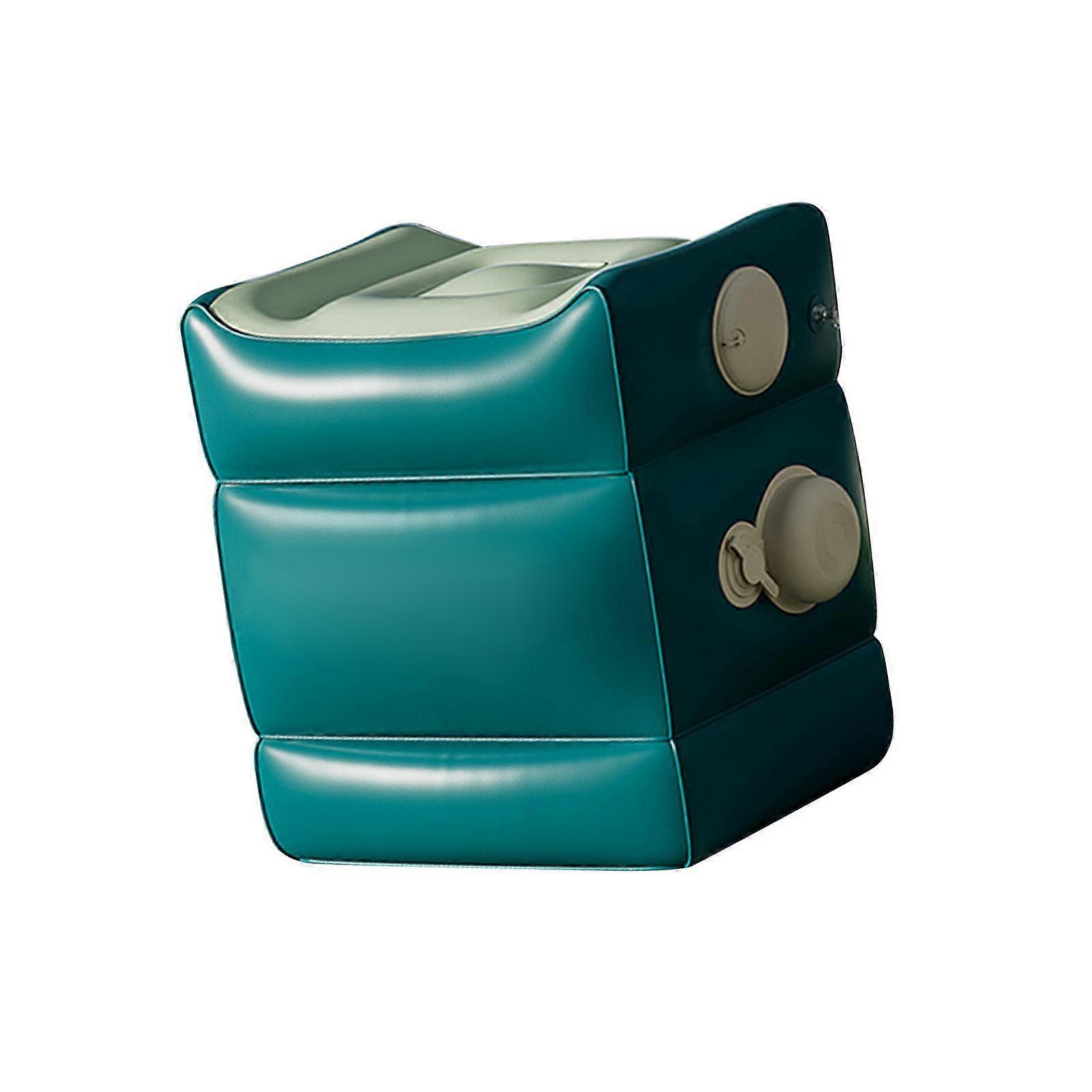 Flexible Height Modifiable Air Pillow Footrest Combines Camping Comfort With Office Ergonomic Support  blue