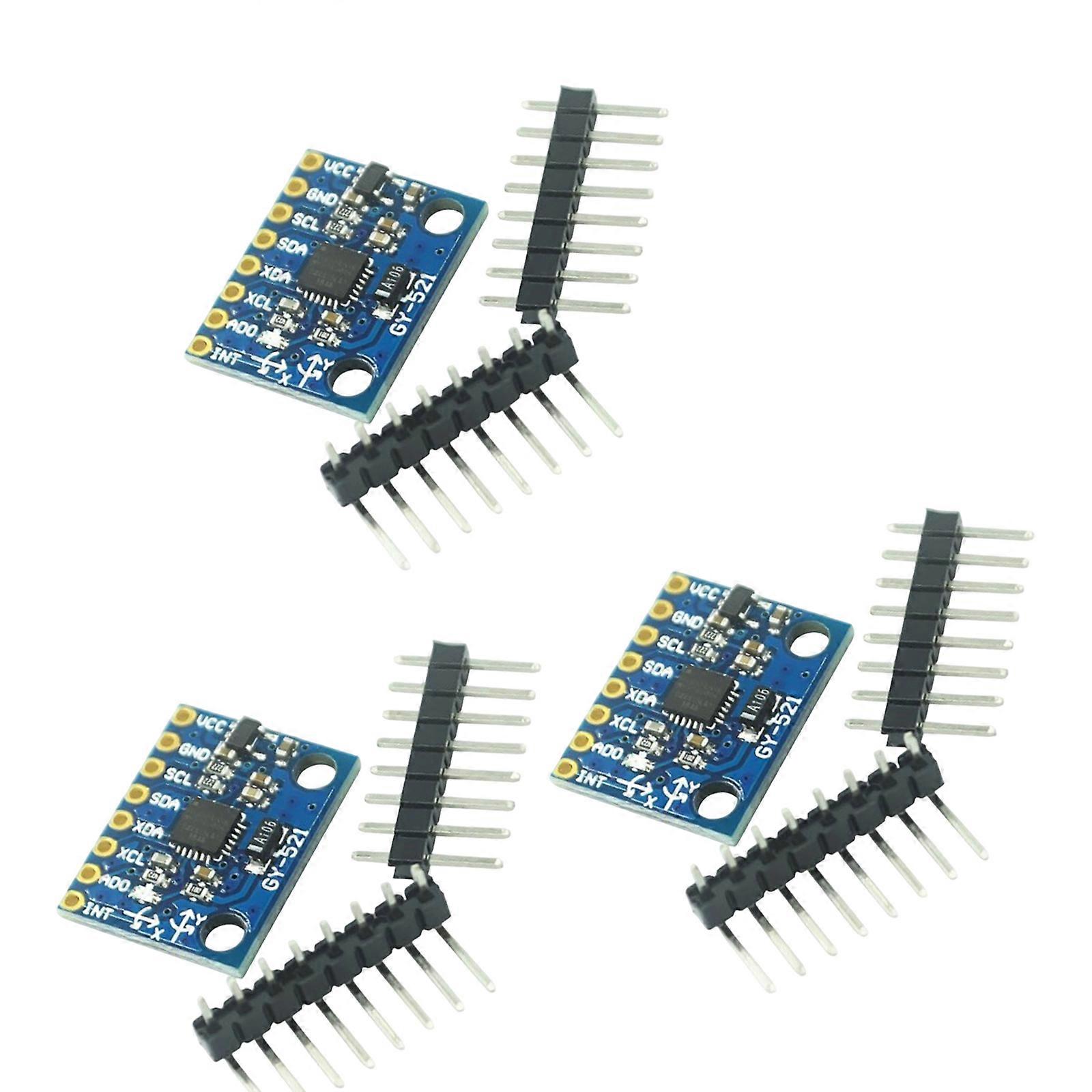 MPU6050 3Shaft Gyro Accelerometer Module for Microcontrollers 16BitAD Converters Data Output IIC Communication Interfaces Multicolor