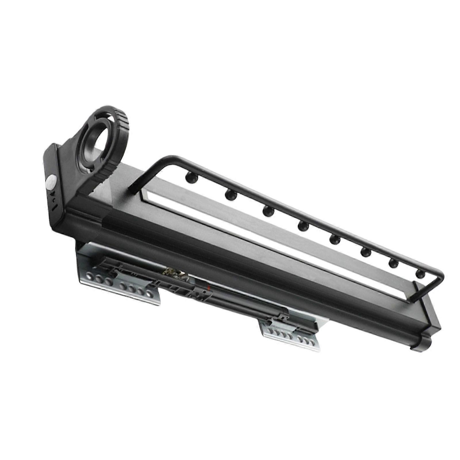 Adjustable Overhead Clothing Hanger With LED Light And Multifunctional Hook Retractable Trousers Rack Multicolor