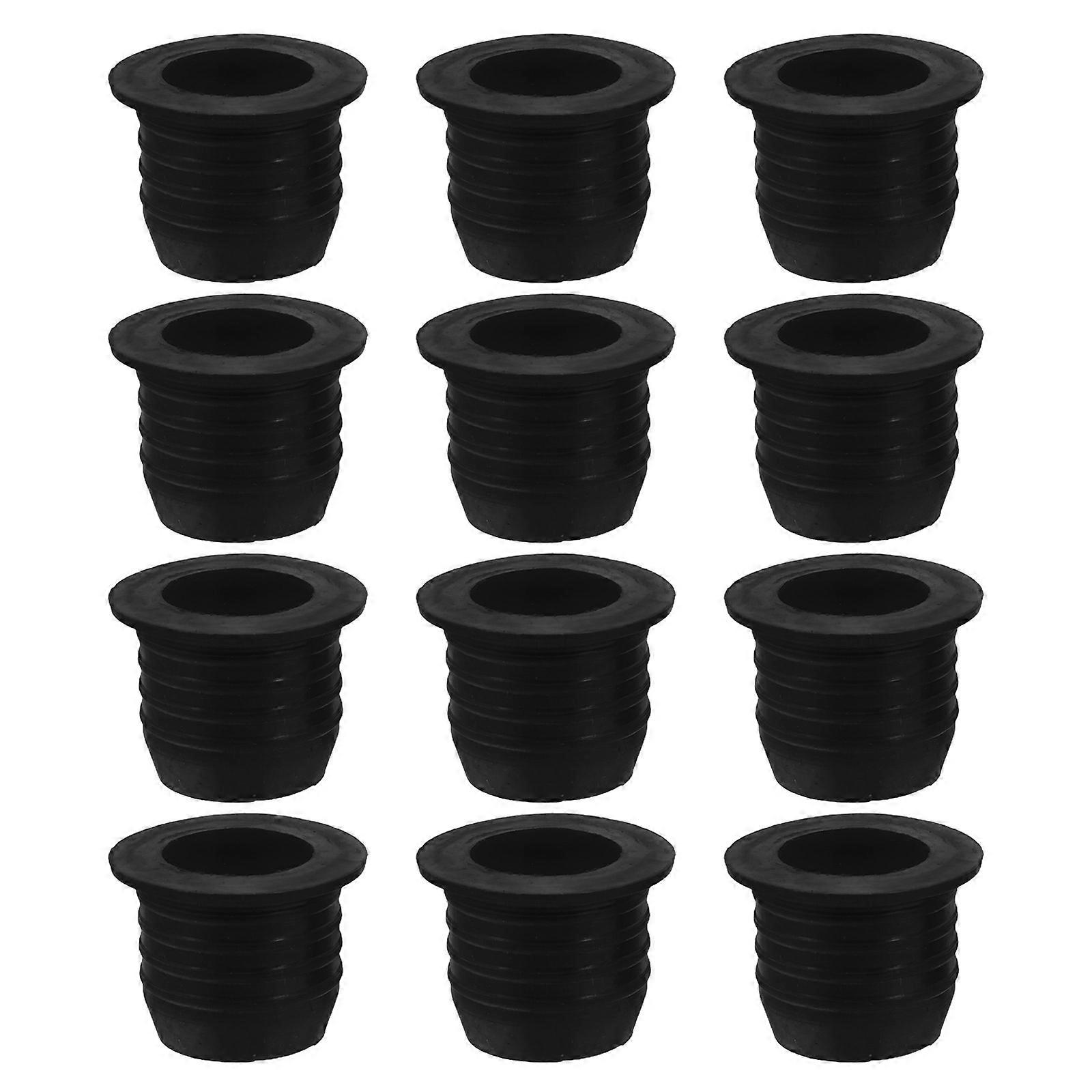 Black Silicone Liquor Pourer Adapter Offers Precise Flow Control 12Pcs Set