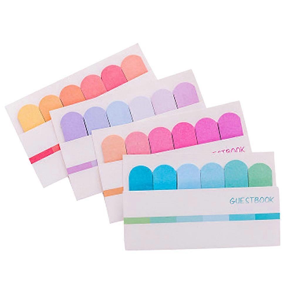 Gradient Color Practical Memo Stickers for Daily Use 8Pcs Set