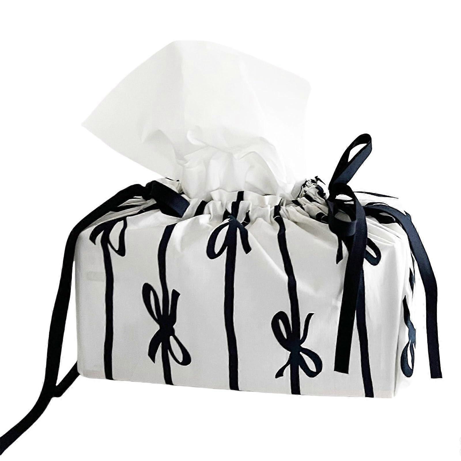 Boeknot Tissue Storage Box Multipurpose Home Decor Accessory Space Saving Easy Access Tissue Holder