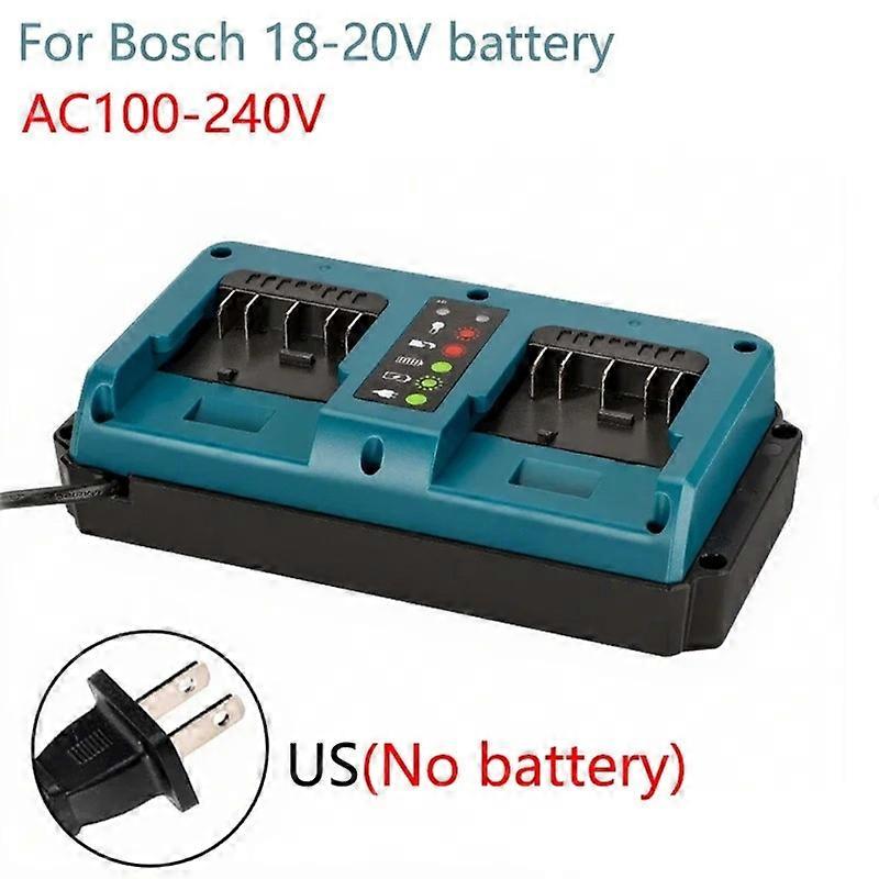 90W Fast Charger for Bosch 18V GBA Battery Dual Port Charger With LED BAT612