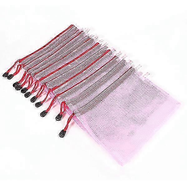 A5 Plastic Ziplock Bags Zip File Storage Document Folder Protective Folder (Red)