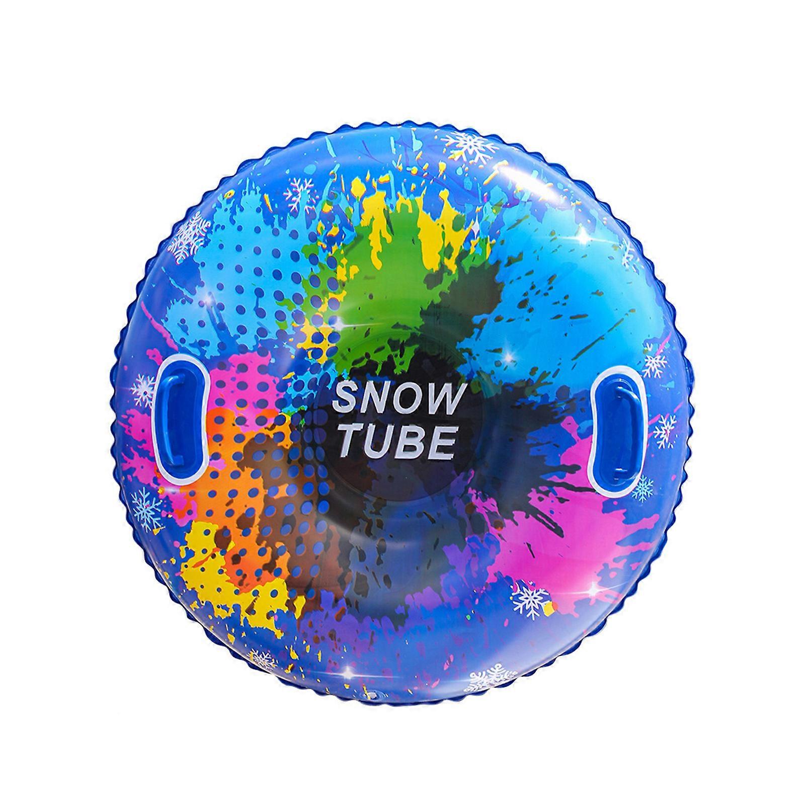 Inflatable Snow Sled with Handles Thickened Winter Inflatable Snow Tube PVC Sledding Tube Winter Snow Sledding Toy  C