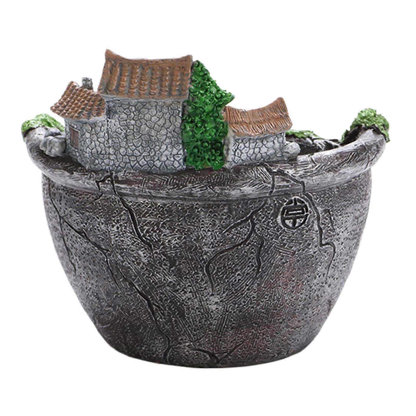 Flower Planter Resin Pots Container Suitable for Stylish Succulent Arrangement Home Office Decoration Small Green Spaces  silver