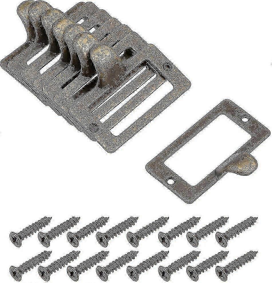 8 قطع حاملي الملصقات درج يسحب حامل بطاقة إطار تسمية سبائك الزنك مع مسامير