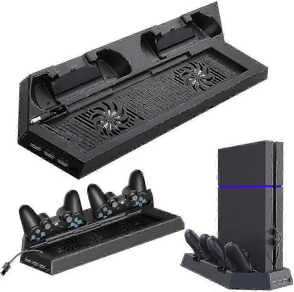 PS4 Vertikaler Lüfter, 3 USB-Hub-Ladegeräte