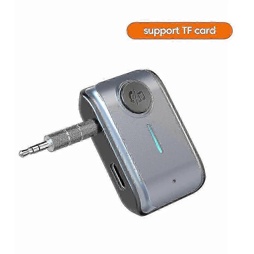 Bluetooth 5.3 Receiver Adapter 3.5mm AUX Jacks for Car Speakers A2DP Wireless Audio Music Receiver pter Support TF Card Car Hands Free