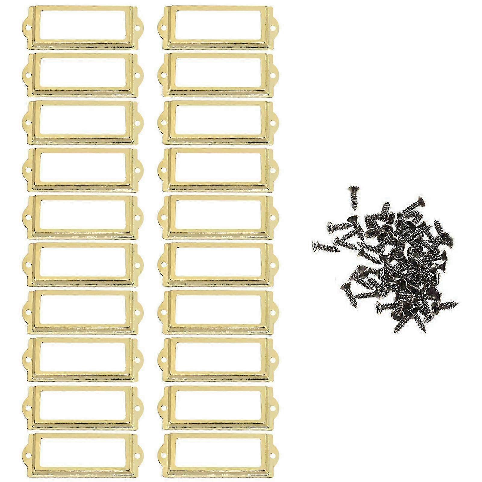 1 Set Business Card Holder Retro Style Not Easily Deformed Rustproof Corrosion Resistant Metal Label Holder Name Card Frame Decoration Offic