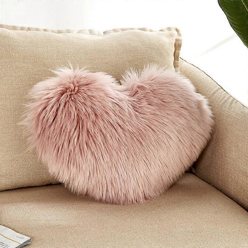 Pink Heart-Shaped Pillowcase 40*50 cm, Home Use, Cushion, Throw Pillowcase, Sofa Cushion, Heart-Shaped Backrest Pillow, Washable (Core Not