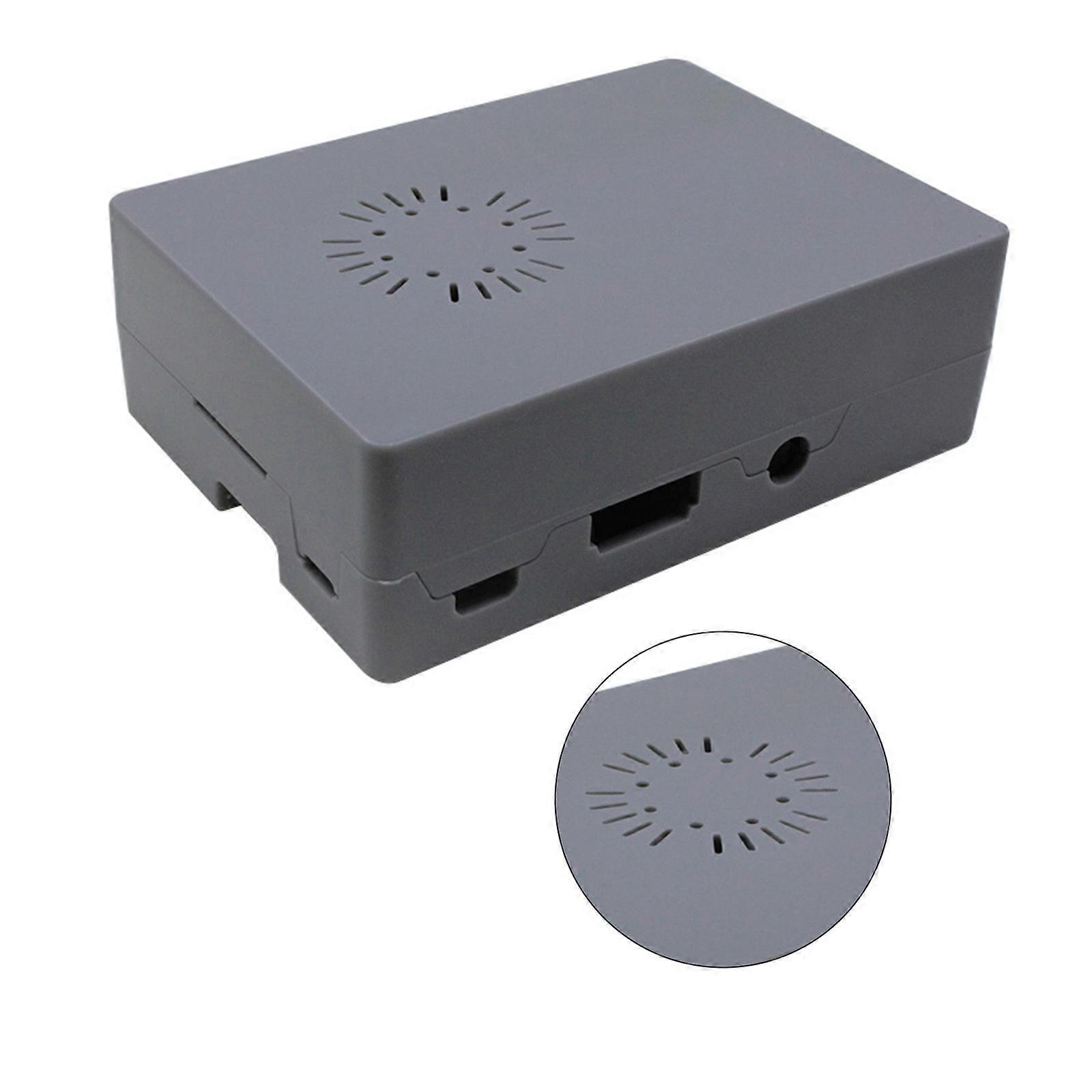 met Koelventilator Behuizing voor RPI 3B+/3B Computer Moederbord Cover Protector Box Kit grijs