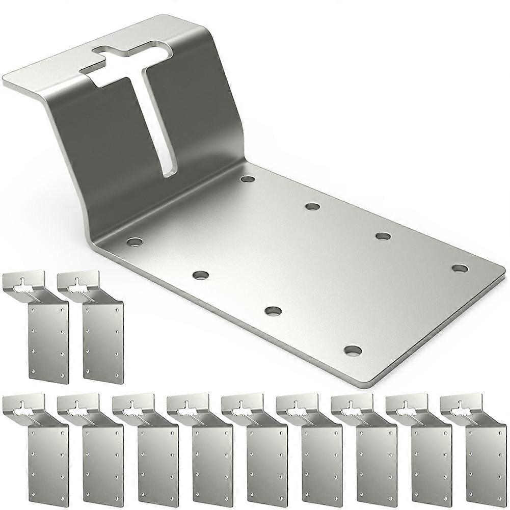 12 Pack T-Post Bracket 3inch (Vertical) T Post Mounting Bracket, Mounting T Post Bracket for Signs, Plywood Install